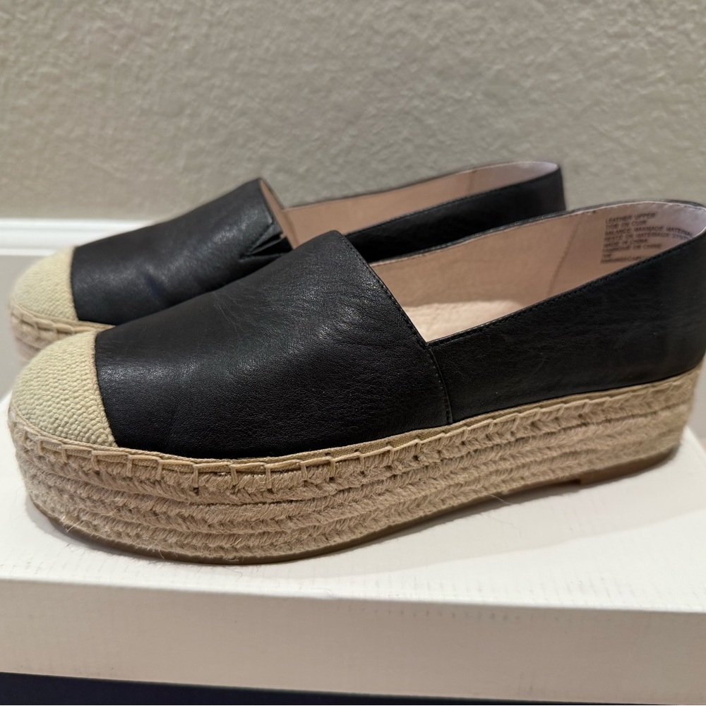 Black Espadrille Platform Shoes